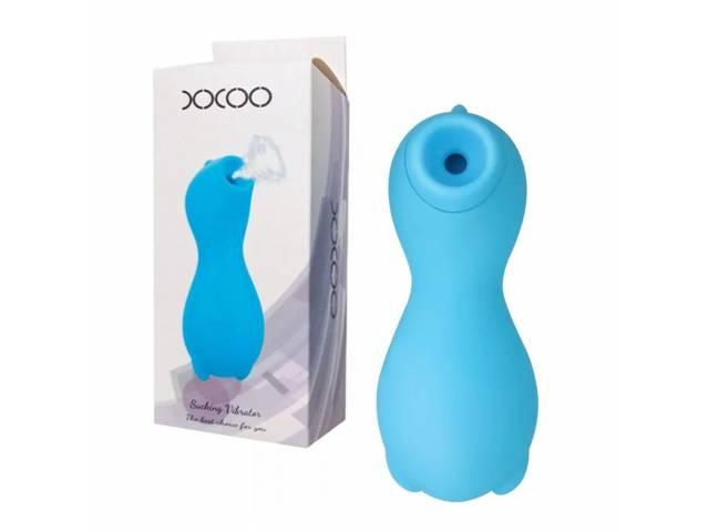 Vibrador Succionador Clítoris Docoo Recargable YS-BE215 Celeste