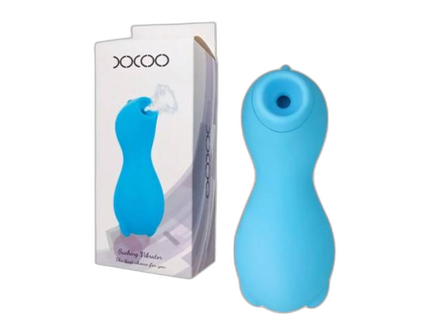 Vibrador Succionador Clítoris Docoo Recargable YS-BE215 Celeste