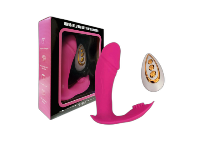 Vibrador Silicona Doble Estimulador con Control Fucsia YS-BE086