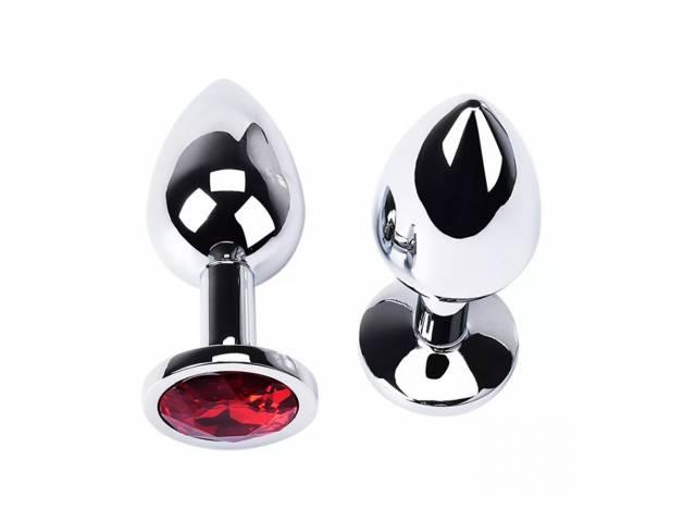 Plug Anal Mediano Metálico Joya Azul