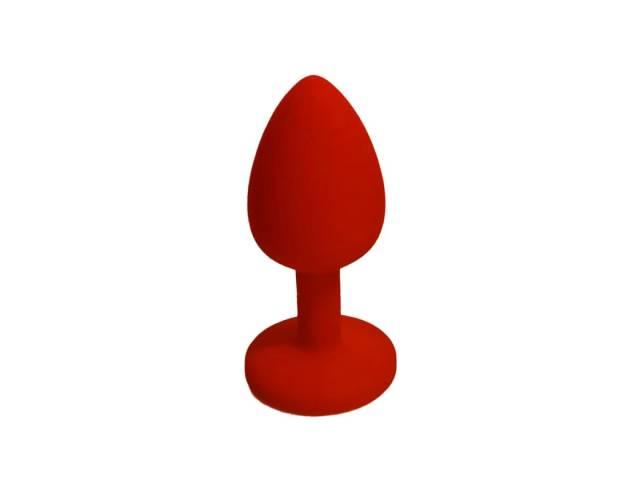Plug Anal Mediano Joya Silicona Rojo YS-BE221