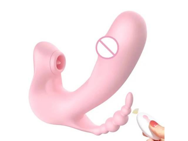 Vibrador Estimulador Wearable Butterfly 3 en 1 Rosado YS-BE016