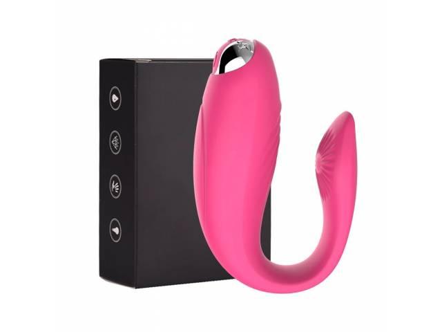 Vibrador Parejas Estimula Clítoris y Punto G YS-BE117 Fucsia