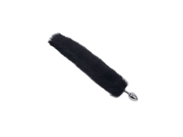 Plug Anal Metálico Cola de Zorro YS-BE001-3 Negro