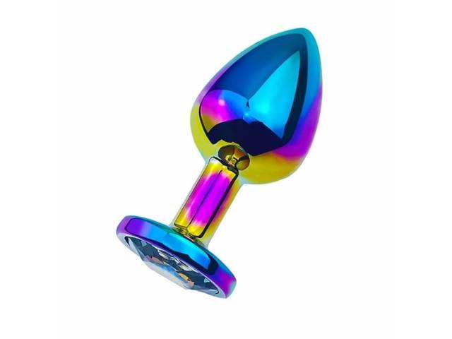 Plug Anal Grande Metálico Joya Tornasolado Verde